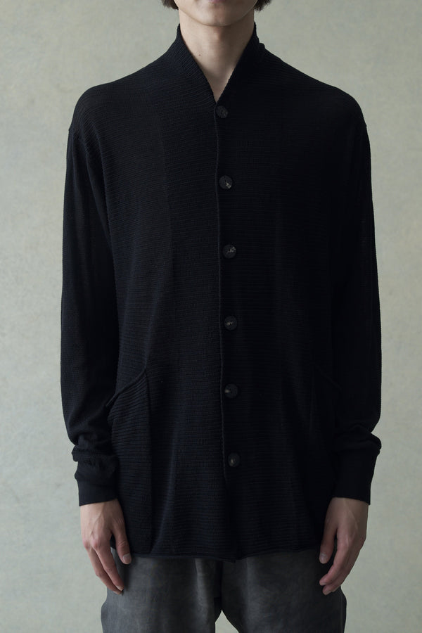 DEVOA knitted buttoned cardigan SKB-SCLC black